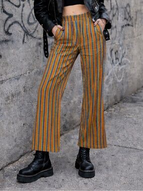 💙🧡 wide leg stripe pants gauzy flowy